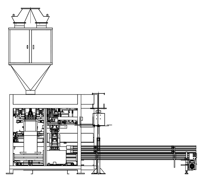 Automatic heavy bag packing machine